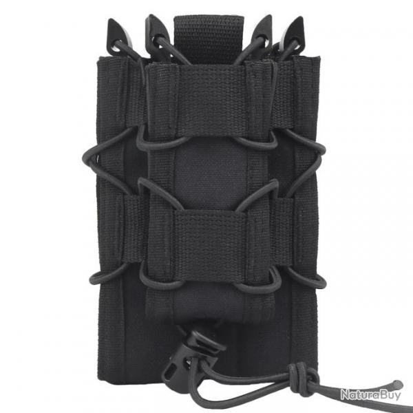 Porte-chargeur 9mm/5.56 double Molle - Noir