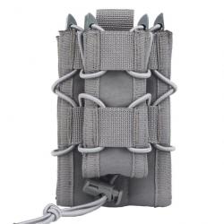 Porte-chargeur 9mm/5.56 double Molle - Gris