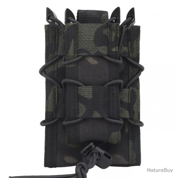 Porte-chargeur 9mm/5.56 double Molle - Multicam noir