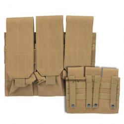 Porte-chargeur triple AK47 M14 Demeysis - Tan