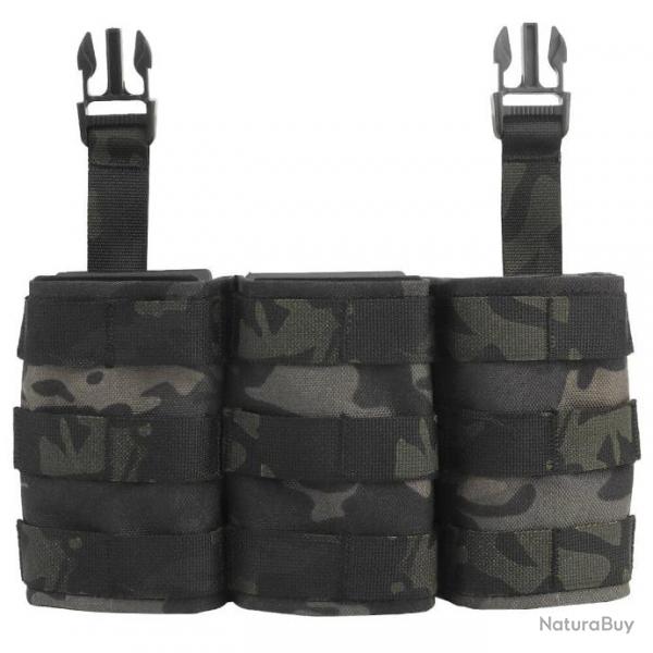 Porte-chargeur triple M4 AK47 - Multicam noir Type2