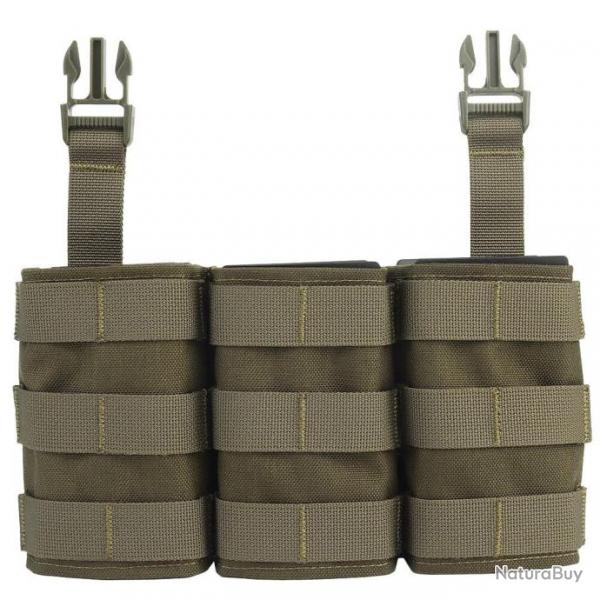 Porte-chargeur triple M4 AK47 - Olive Type2