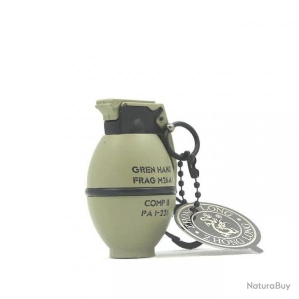 Porte-cl briquet grenade flamme bleue - 820-Light Green