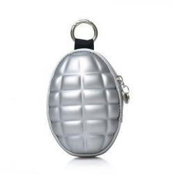 Porte-clé forme grenade PU F029 - Argent