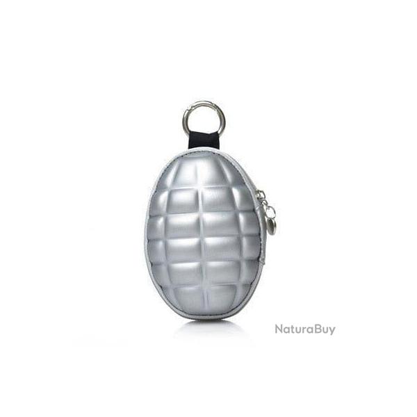 Porte-cl forme grenade PU F029 - Argent