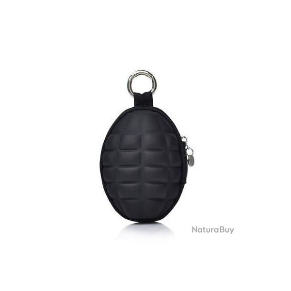 Porte-cl forme grenade PU F029 - Noir