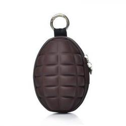 Porte-clé forme grenade PU F029 - Marron