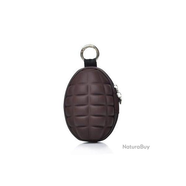 Porte-cl forme grenade PU F029 - Marron