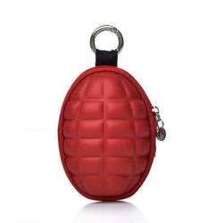 Porte-clé forme grenade PU F029 - Rouge