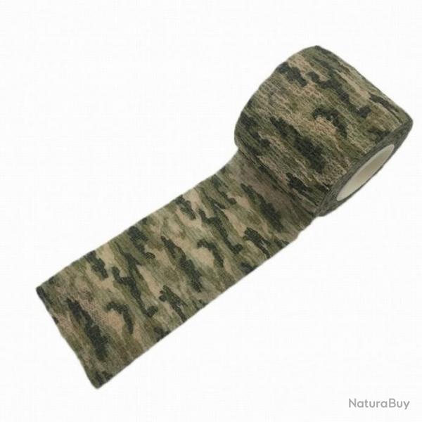 Ruban adhsif 5cm x 4.5cm rutilisable - Woodland Camo