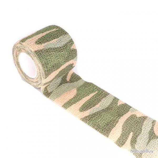 Ruban adhsif camouflage lastique - Camo forest / 2.5cm X 4.5m