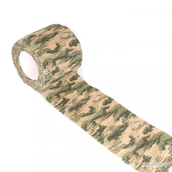 Ruban adhsif camouflage lastique - Camouflage Jungle / 2.5cm X 4.5m