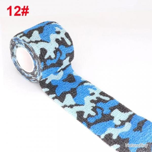 Ruban adhsif camouflage lastique - Ocean camouflage / 2.5cm X 4.5m