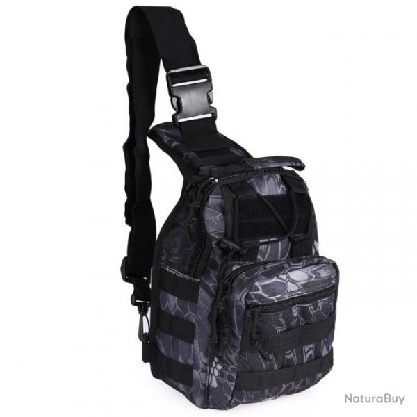 Sac  bandoulire militaire 600D EDC ECS - Black Crepe