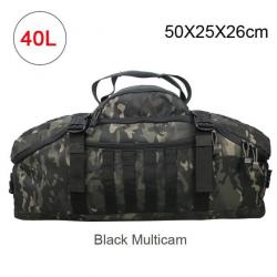 Sac à dos / sac Molle LQArmy 40l 60l 70l - Multicam noir 40L (50 x 25 x 26 cm)