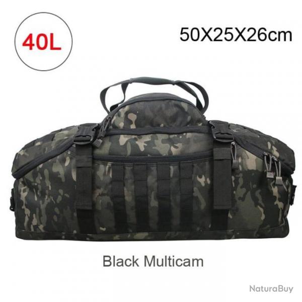 Sac  dos / sac Molle LQArmy 40l 60l 70l - Multicam noir 40L (50 x 25 x 26 cm)