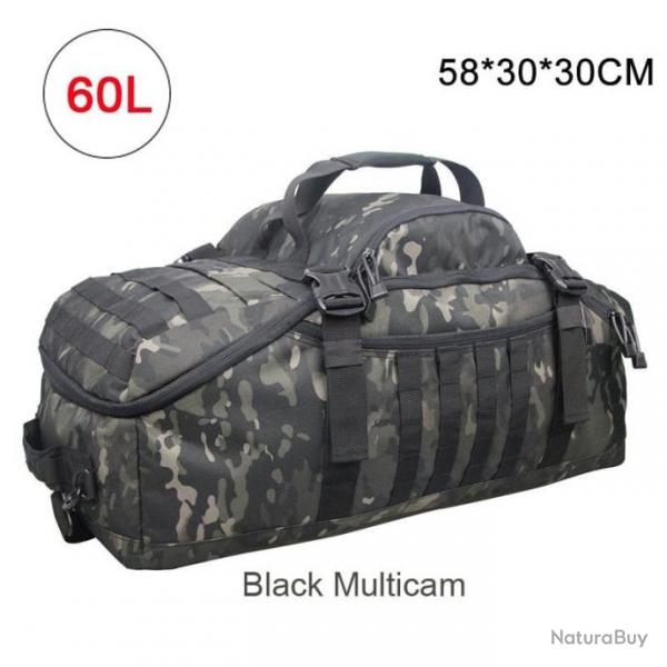 Sac  dos / sac Molle LQArmy 40l 60l 70l - Multicam noir 60L (50*30*30 cm)