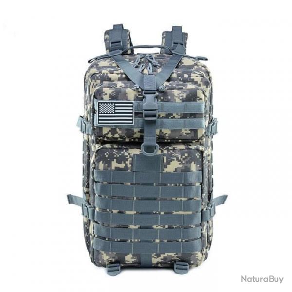 Sac  dos 50L LOS Molle tanche - Digital ACU