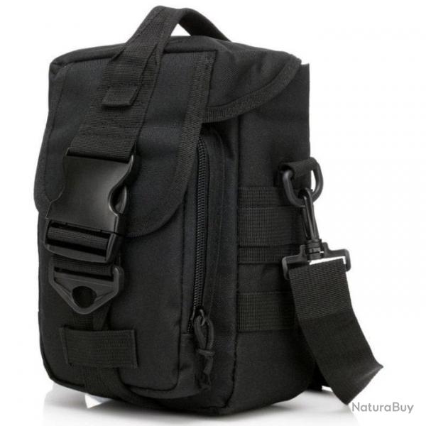 Sac bandoulire 600D JHD Molle - Noir