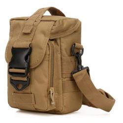 Sac bandoulière 600D JHD Molle - Marron