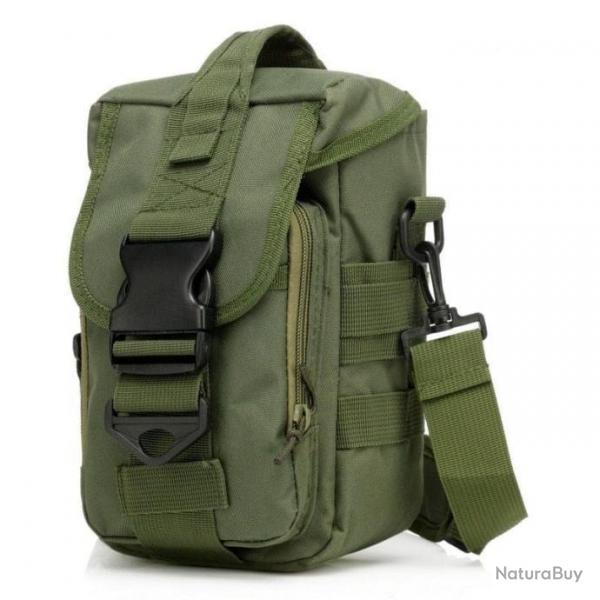 Sac bandoulire 600D JHD Molle - Vert arme