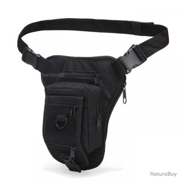 Sac de taille jambe tombante WSE - Noir