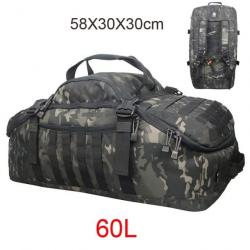 Sac de voyage Military GOS imperméable - 60L Multicam noir