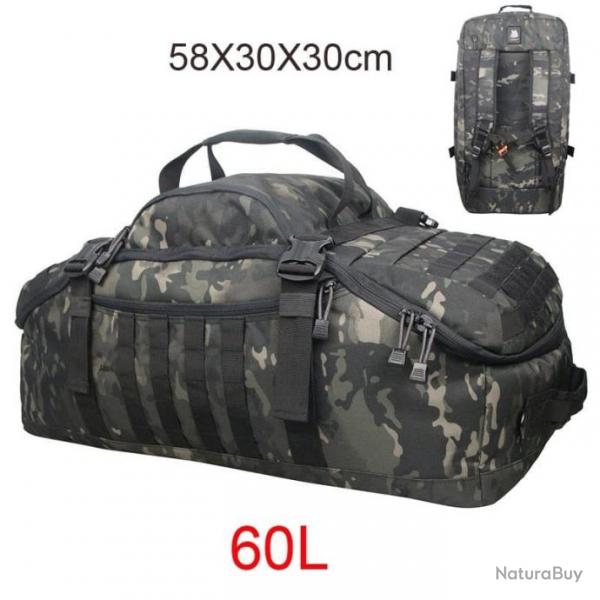 Sac de voyage Military GOS impermable - 60L Multicam noir