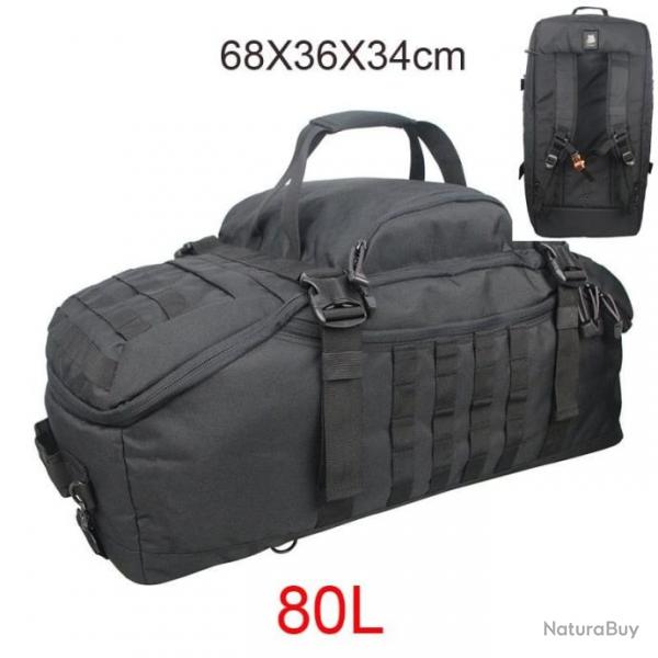 Sac de voyage Military GOS impermable - 80L Noir