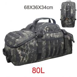 Sac de voyage Military GOS imperméable - 80L Multicam noir