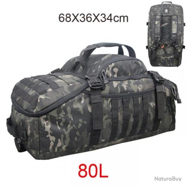 Sac de voyage Military GOS impermable - 80L Multicam noir