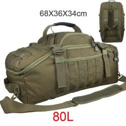 Sac de voyage Military GOS imperméable - 80L Ranger green