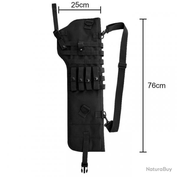 Sac fusil Molle pochette 76x25x3cm SPI - Noir