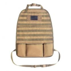 Sac rangement Molle siège arrière voiture - Tan