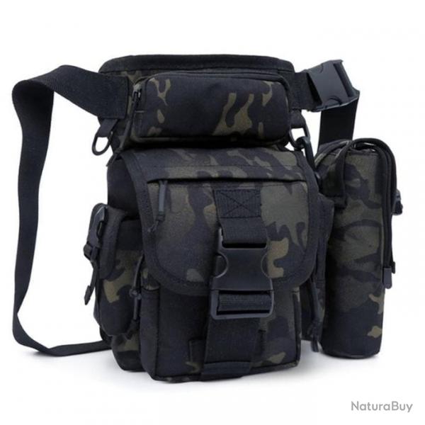 Sac taille cuisse tombante VOS XA689 - Multicam noir