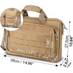 Sac transport arme Molle verrouillable - Marron