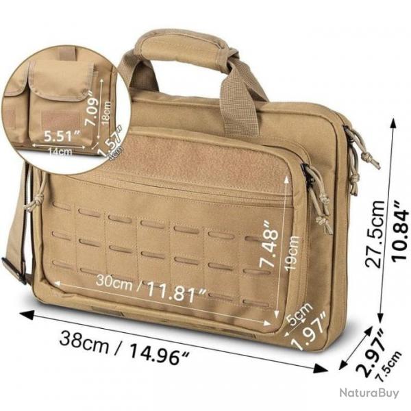 Sac transport arme Molle verrouillable - Marron