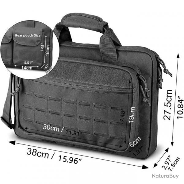 Sac transport arme Molle verrouillable - Noir