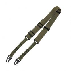 Sangle fusil 2 points boucle métal épaule - Ranger vert / 170cm