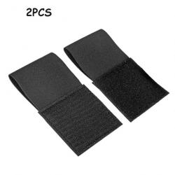 Support garrot élastique sécurisée crochet - Noir 2 pcs