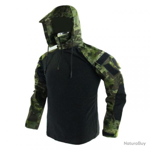 Sweat  capuche DulAirsoft DA01 - Multicam vert / S