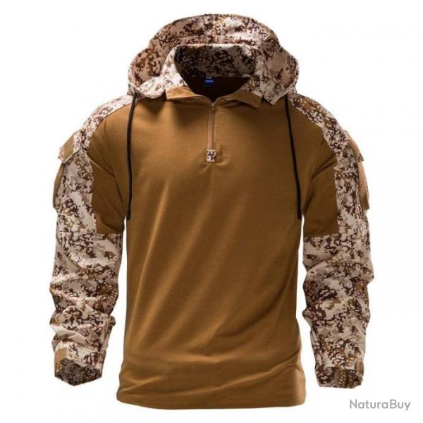 Sweat  capuche MBS Tactical Tan