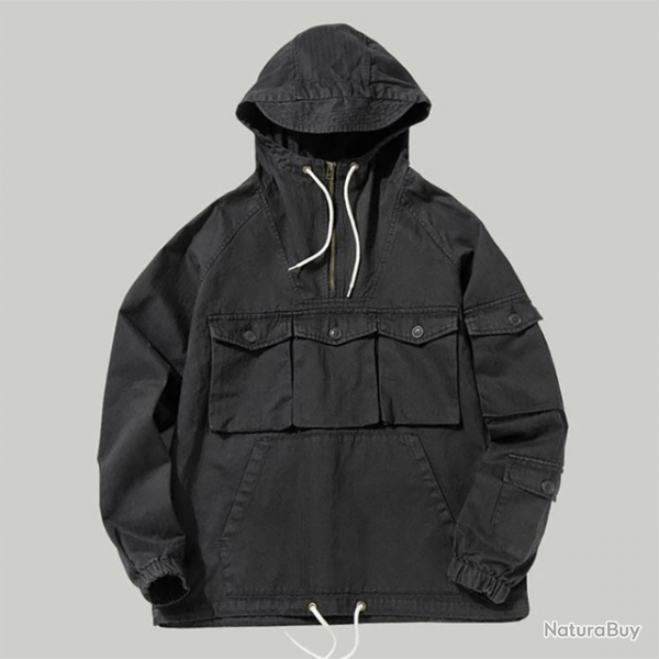 Sweat  capuche multi-poches Safari Coat - Black / S