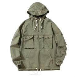 Sweat à capuche multi-poches Safari Coat - Army Green / S