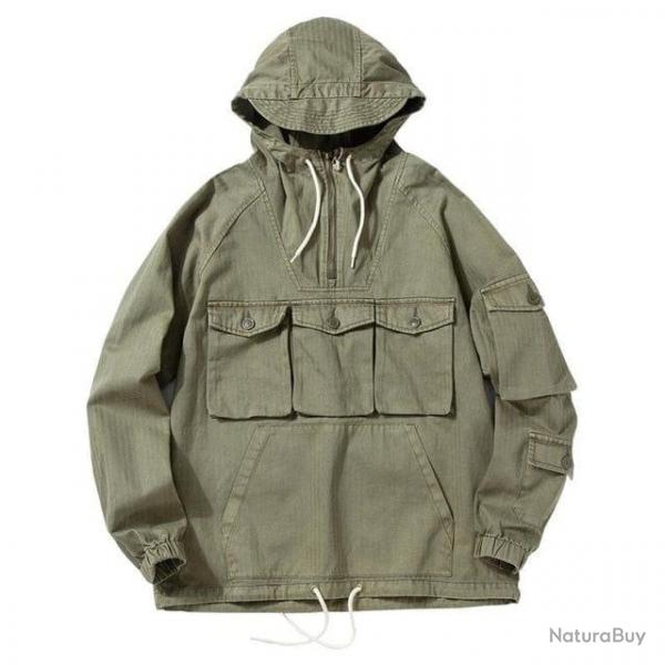 Sweat  capuche multi-poches Safari Coat - Army Green / S