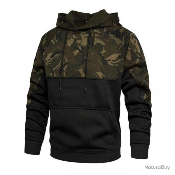 Sweat camouflage  capuche ATR Tactical Black