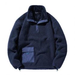 Sweat en velours épais Pave Hawk - Navy Blue / L