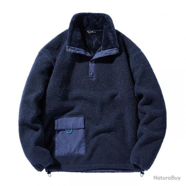 Sweat Pave Hawk velours pais Navy Blue