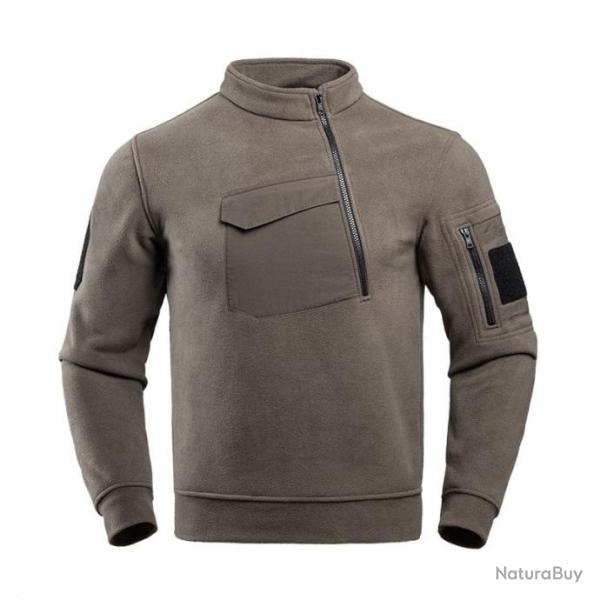 Sweat polaire velours chaud FSoldier - Marron / S