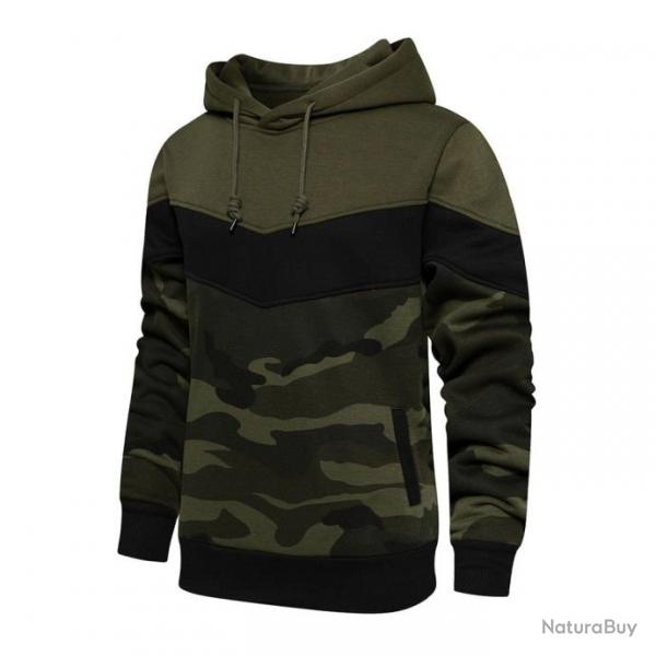 Sweat Mentors capuche molleton Camo Green